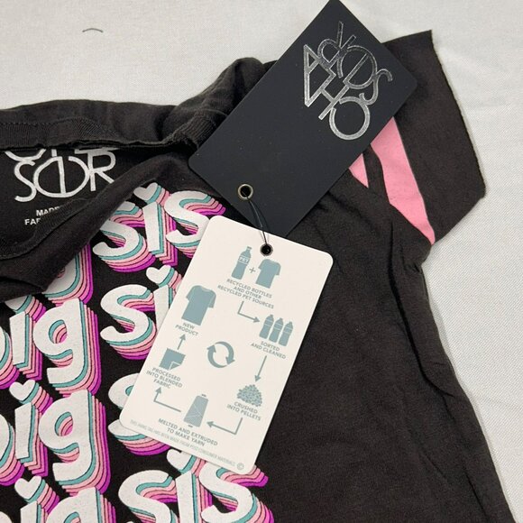 Big Sis Graphic Toddler T-Shirt Size 3 By Chaser Brown & Pink NWT - Picture 4 of 7